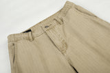 DAXUEN light brown herringbone wide-leg trousers