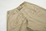 DAXUEN light brown herringbone wide-leg trousers