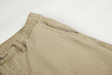 DAXUEN light brown herringbone wide-leg trousers