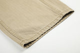 DAXUEN light brown herringbone wide-leg trousers