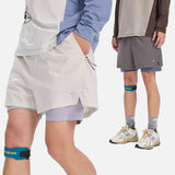 DAXUEN light cream double-layered athletic shorts