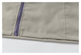 DAXUEN light greige oversized jacket with purple zippers