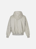 DAXUEN light grey hooded bomber jacket