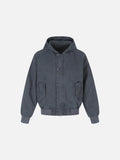 DAXUEN light grey hooded bomber jacket
