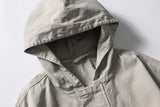 DAXUEN light grey hooded bomber jacket