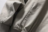 DAXUEN light grey hooded bomber jacket