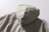 DAXUEN light grey hooded bomber jacket