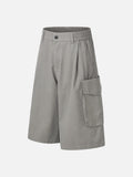 DAXUEN Light grey wide-leg cargo shorts