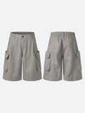 DAXUEN Light grey wide-leg cargo shorts