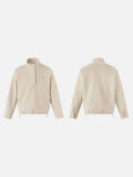 DAXUEN light oatmeal pullover jacket with embroidered chest