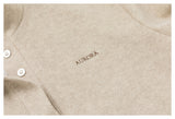 DAXUEN light oatmeal pullover jacket with embroidered chest