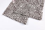 DAXUEN brown and light pink leopard print wide-leg pants