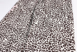 DAXUEN brown and light pink leopard print wide-leg pants