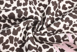 DAXUEN brown and light pink leopard print wide-leg pants