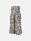 DAXUEN brown and light pink leopard print wide-leg pants