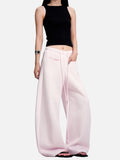 DAXUEN light pink wide-leg leisure pants