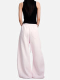DAXUEN light pink wide-leg leisure pants