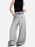 DAXUEN light pink wide-leg leisure pants