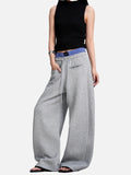 DAXUEN light pink wide-leg leisure pants