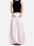 DAXUEN light pink wide-leg leisure pants