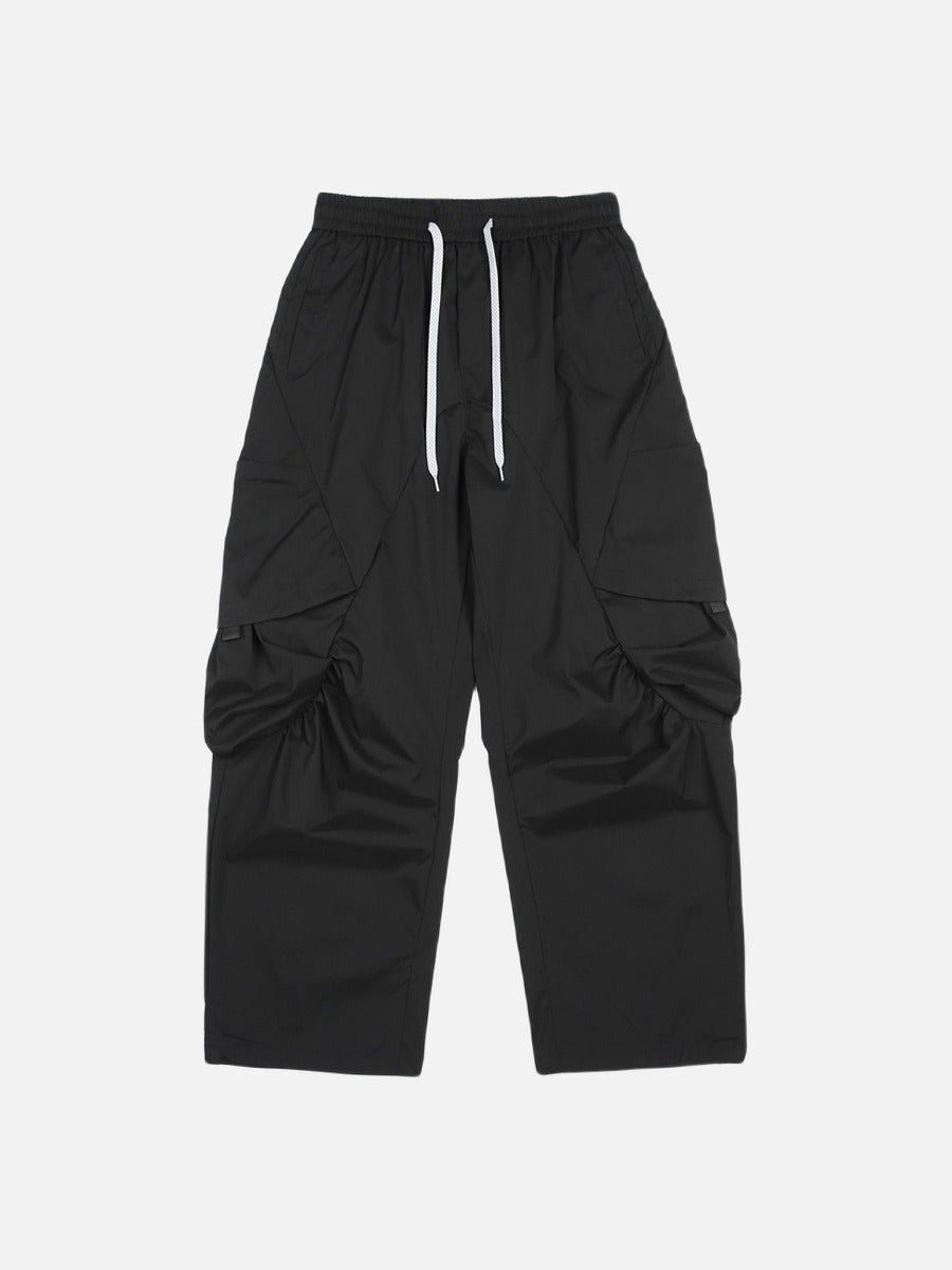 Light Purple Wide-Leg Cargo Pants
