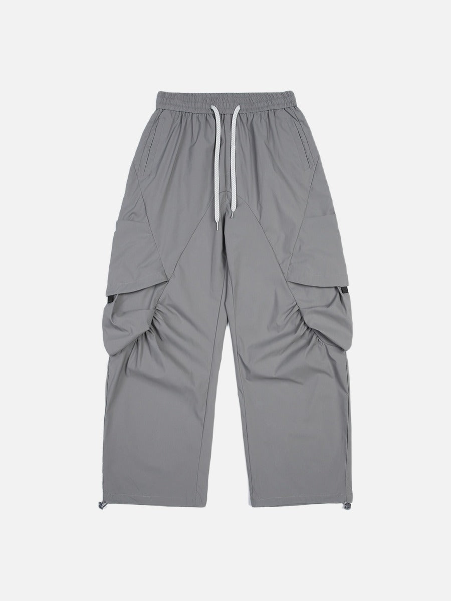 Light Purple Wide-Leg Cargo Pants