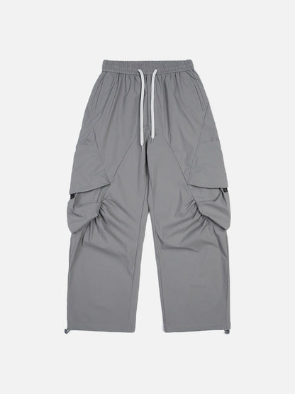 Light Purple Wide-Leg Cargo Pants