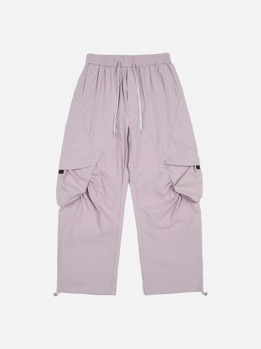 Light Purple Wide-Leg Cargo Pants