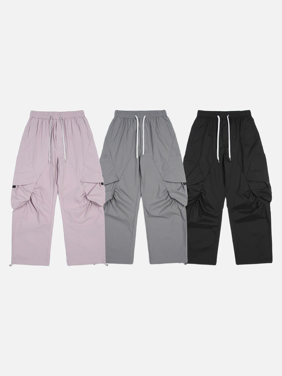 DAXUEN light purple wide-leg cargo pants