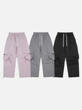 DAXUEN light purple wide-leg cargo pants