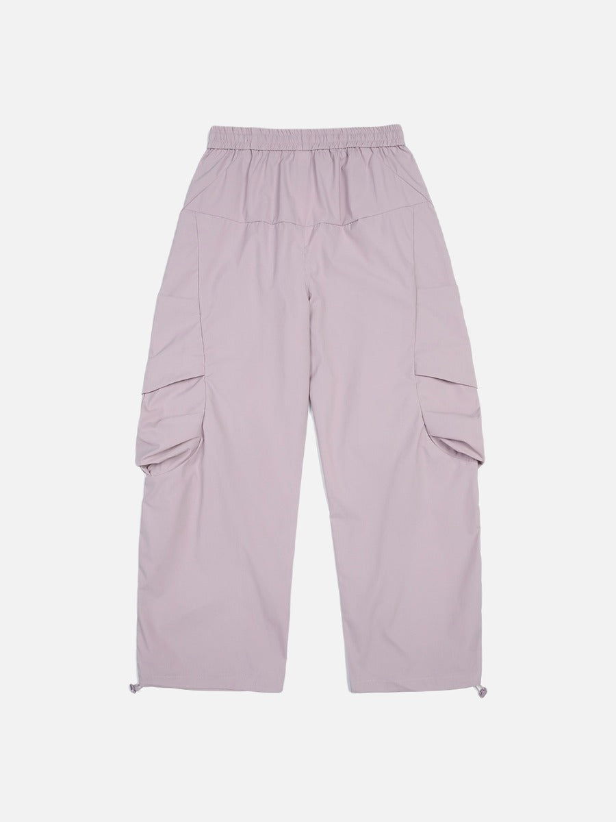 DAXUEN light purple wide-leg cargo pants