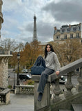DAXUEN Lightweight hooded jacket in grey and black — model photo