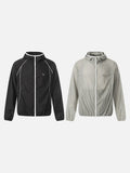 DAXUEN Lightweight hooded jacket in grey and black