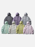DAXUEN Lightweight hooded full-zip windbreaker jacket