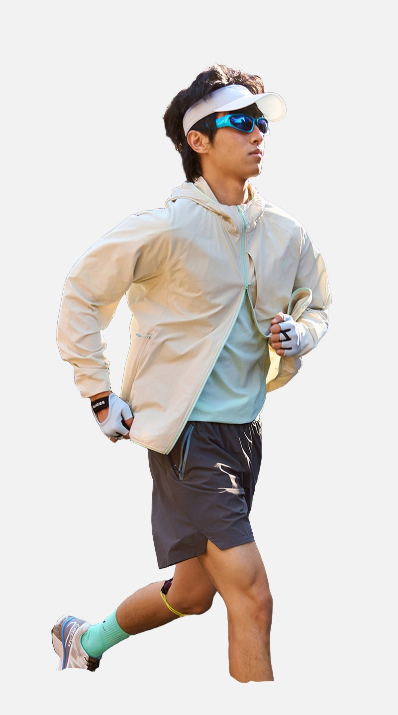 DAXUEN Lightweight hooded full-zip windbreaker jacket