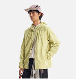 DAXUEN Lightweight hooded full-zip windbreaker jacket