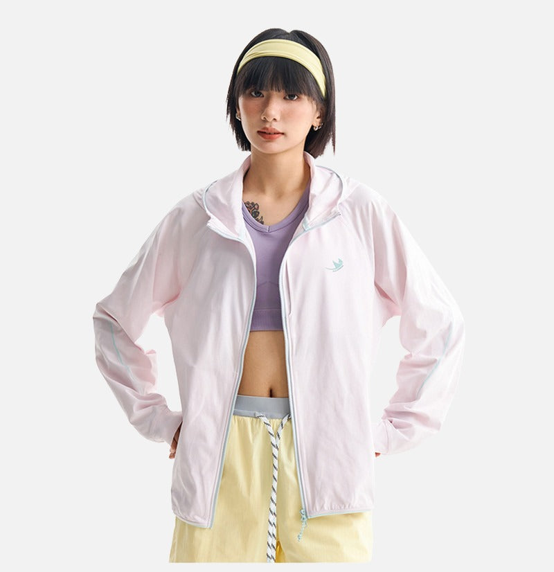 DAXUEN Lightweight hooded full-zip windbreaker jacket