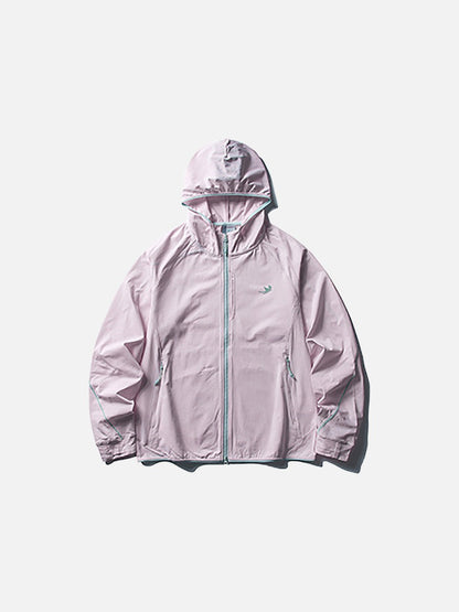 DAXUEN Lightweight hooded full-zip windbreaker jacket