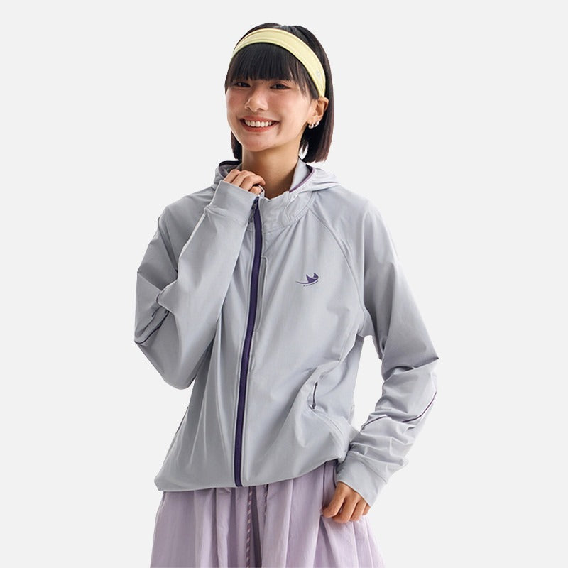 DAXUEN Lightweight hooded full-zip windbreaker jacket