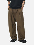 DAXUEN khaki wide-leg drawstring pants