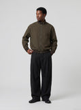 DAXUEN khaki wide-leg drawstring pants — model photo
