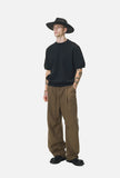 DAXUEN khaki wide-leg drawstring pants