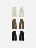 DAXUEN khaki wide-leg drawstring pants