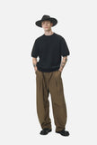 DAXUEN khaki wide-leg drawstring pants