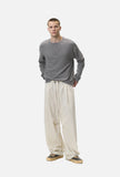 DAXUEN khaki wide-leg drawstring pants