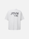 DAXUEN Oversized short-sleeved t-shirt with script graphics