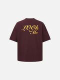 DAXUEN Oversized short-sleeved t-shirt with script graphics