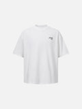 DAXUEN Oversized short-sleeved t-shirt with script graphics
