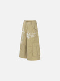 DAXUEN Loose-fitting cargo shorts with distressed graphics