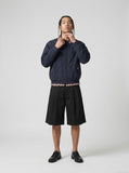 DAXUEN Men's loose fit Bermuda shorts in black and khaki — model photo
